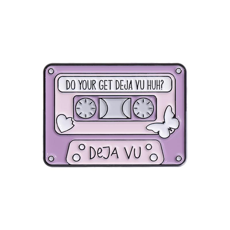 Винтажные эмалевые значки-ленты на заказ DO YOUR GET DEJA VU HUH Броши Значки на лацкан Панк-украшения Подарок для детей Друзей