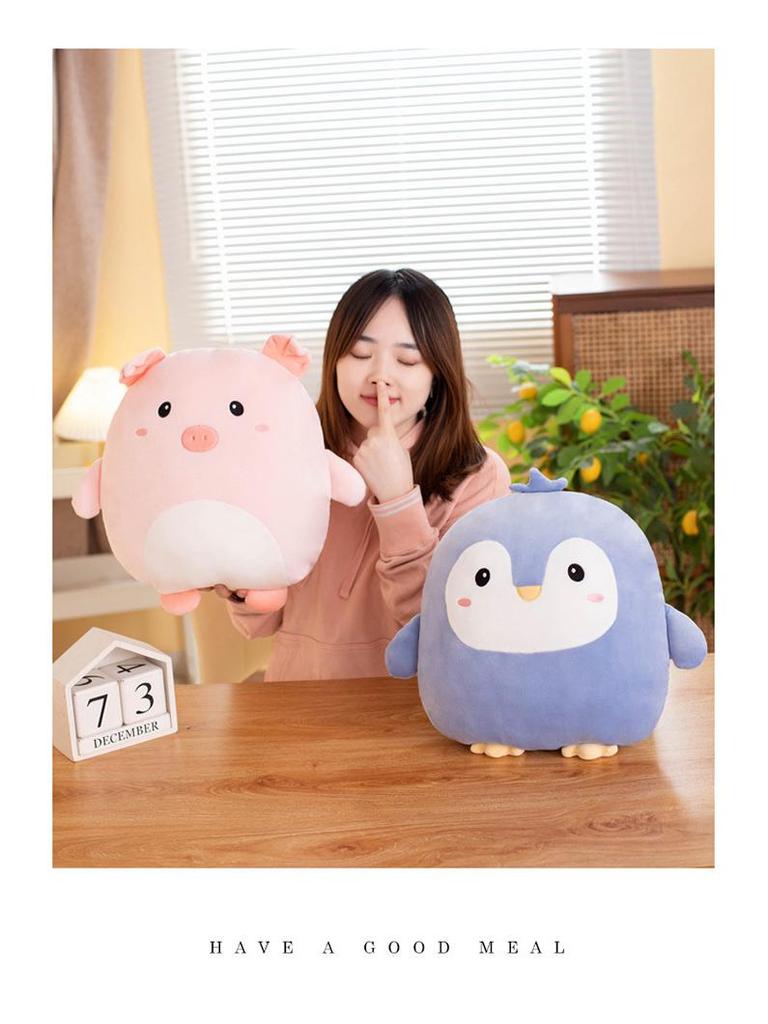 Мультяшная плюшевая кукла-подушка Ins: Подушка с изображением динозавра и льва и одеялом