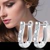 Fashion White Cubic Zirconia Accessorise Hoop Earring Silver Color Ol Jewelry Earrings For Women (Ea102544 )