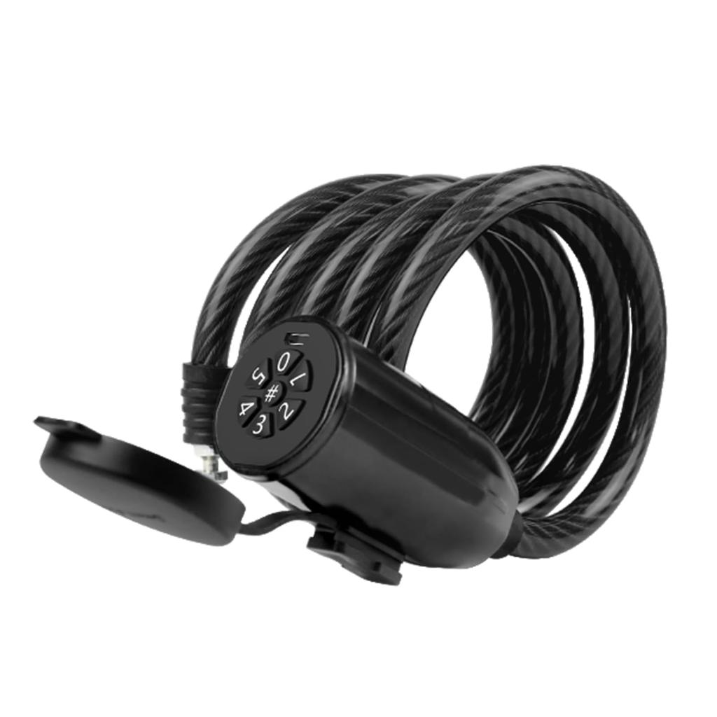 Fingerprint Bike Waterproof Bicycle Lock Cable for Outdoor Keyless Biometric Bike Lock for and Fence Doors Lock, 4.9ft Cycling, Heavy-Duty Bicycles,