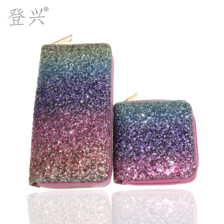 Новый лазерный ПУ короткий маленький кошелек, студенческая детская сумка, D система с картинками и образцами