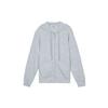 Uniqlo Парка на молнии с длинным рукавом Худи Мужские пальто Серый 444992