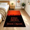 Lord Rings Customized Name Floor Rug Office Rug Design for Balcony Living Rooms Bedrooms Kitchen Antislip Carpet Anime Office Decor