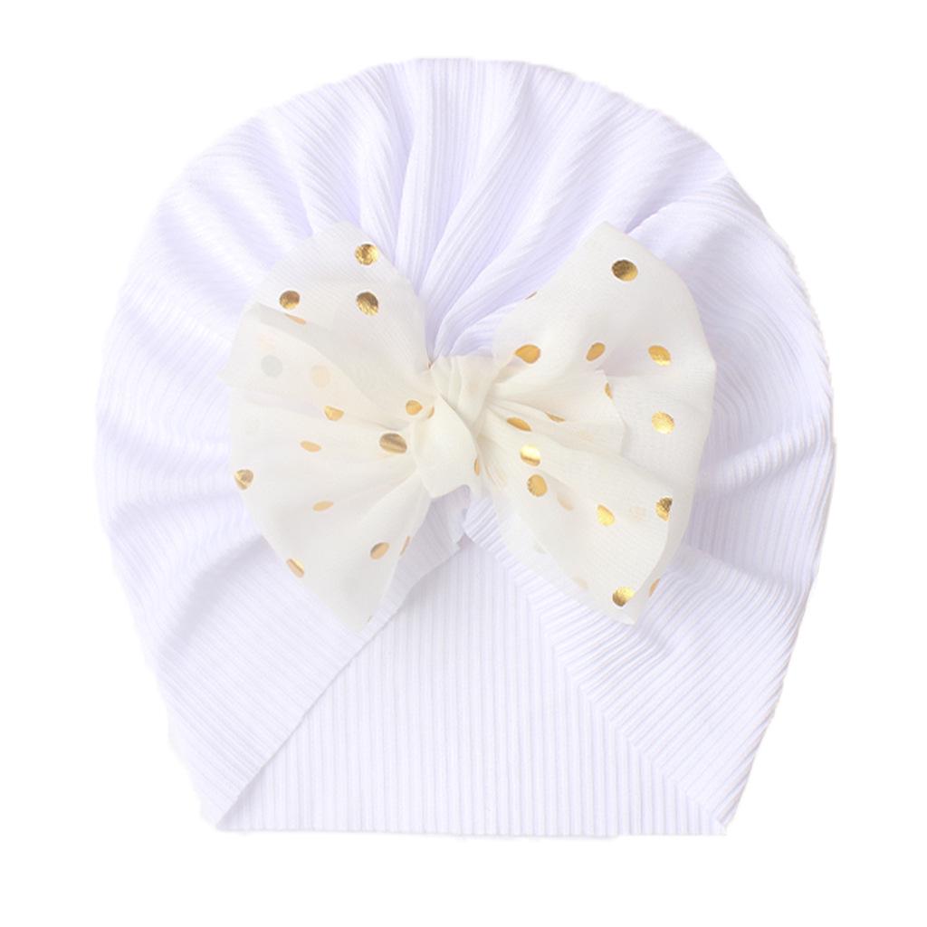 Cotton Baby Hat Solid Color Big Bow Baby Girls Beanie Cap Toddler Kids Baby Boy Headwrap Caps Accessories