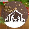 Rustic Nativity Wooden Christmas Sign - Holy Night Figurine Ornaments - Manger Sign - Ideal for Front Door, Wall Decor - Ideal Christmas Gift