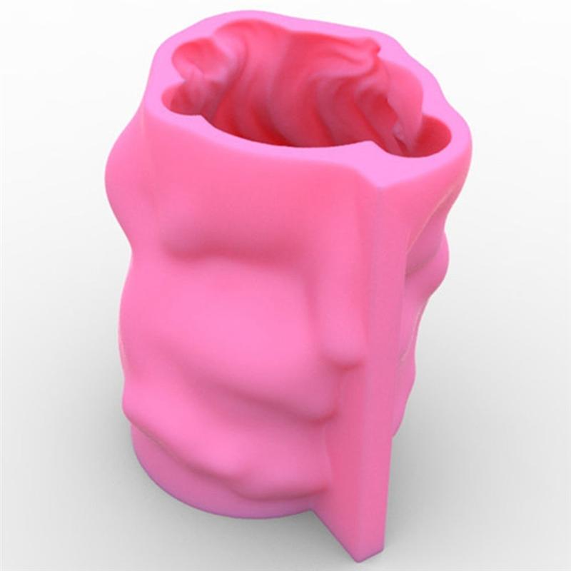 Хорошая силиконовая форма 3D Милая Девочка Горшок для цветов Форма DIY Рукоделие Гипс Свеча Кристалл Эпоксидная смола Форма Для декора