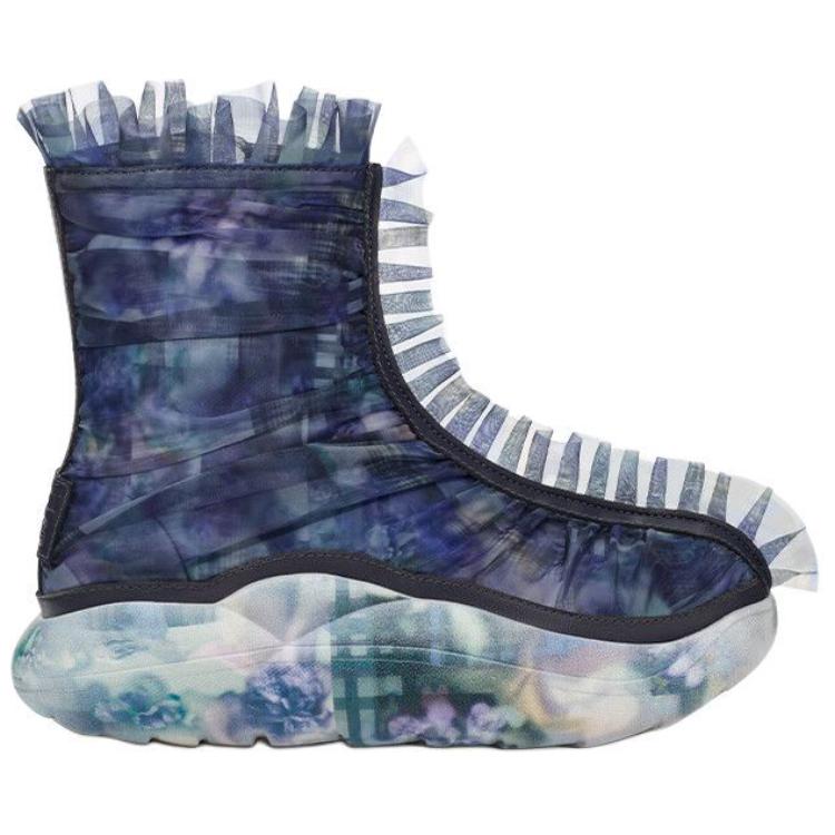 Collina Strada X Ugg Синтетическая кожа Легкие ботильоны на молнии Женские ботильоны Темно-синие-Цветочный 1170430-DFL