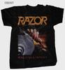 RAZOR Группа Подарок для Семьи Черная Футболка Хлопок Все Размеры Унисекс Футболка