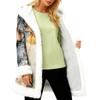 Unisex Casual And Fashionable Plush Collar Hooded Long Sleeved Floral Gradient Printing Jacket