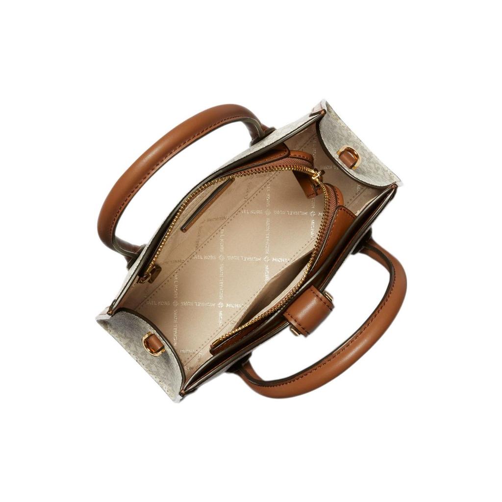 New MICHAEL KORS Gabby Polyurethane One Shoulder Handbag, Crossbody Bag Trumpets Women's Vanilla White & Brown 35S3G5GS5B-150