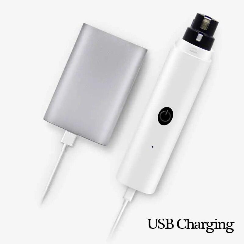 Шлифовальная машинка для ногтей для маленьких и больших собак, кусачки для ногтей, светодиодная лампа, резак для ногтей в виде лап кошек, USB перезаряжаемые принадлежности для ухода за домашними животными