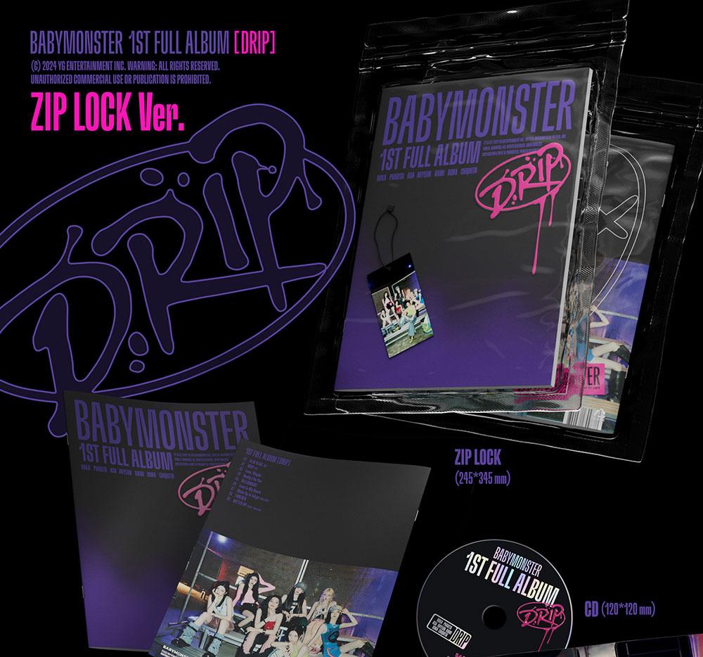 (ПАПКА / ZIP LOCK ВЕРСИЯ) BABYMONSTER [DRIP] 1-й полноформатный альбом