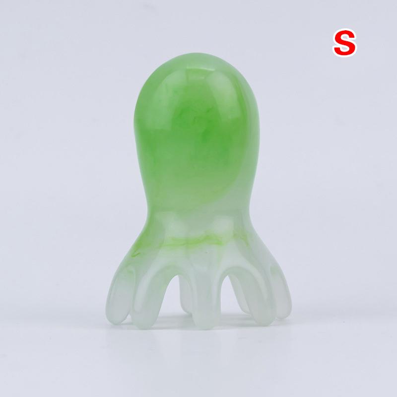 Resin Octopus Comb Head Massager Wide Tooth Meridian Scraping Scalp Brush Acupuncture SPA Gua Sha Health Deep Massage Tool