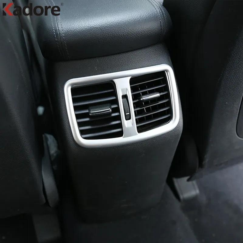 Car Armrest Box Rear Air Outlet Vent Cover Trim For Hyundai Tucson 2016 2017 2018 Carbon Fiber Interior Accessories