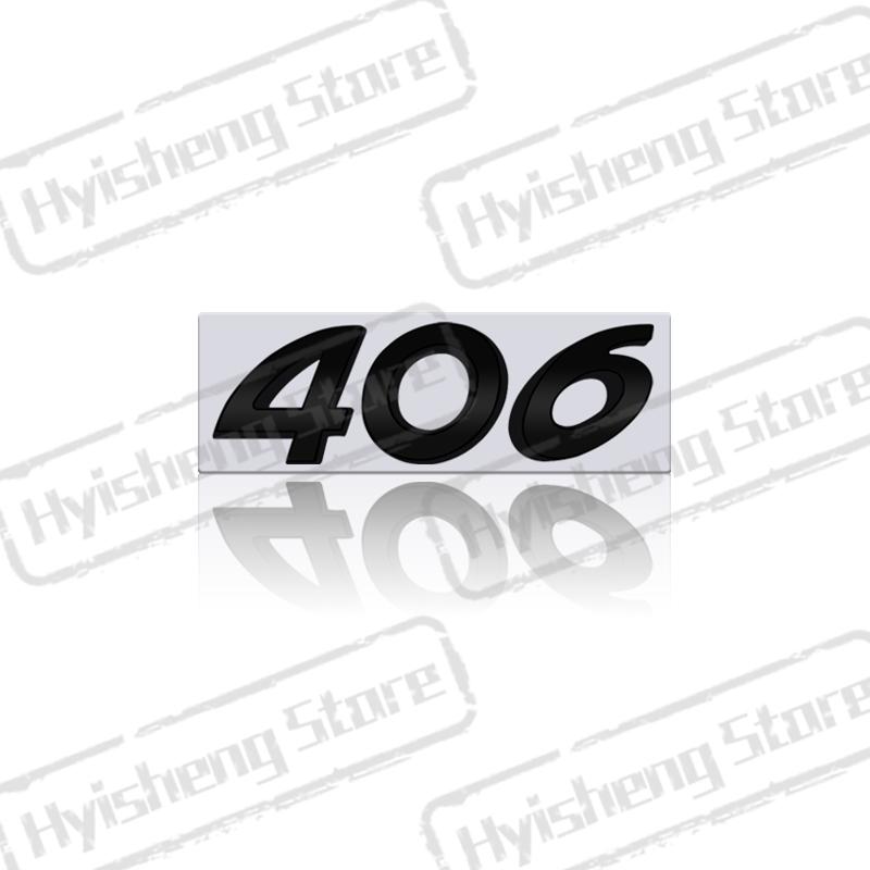1 шт. 3D Металлическая наклейка Для 406 407 Эмблема Буквы Значок Декорация Задний Багажник Наклейки Авто Стайлинг Аксессуары
