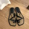 Roman Style Slippers for Women's Outdoor Wear, Summer Korean Version, One Foot Casual Beach Vacation Sandals