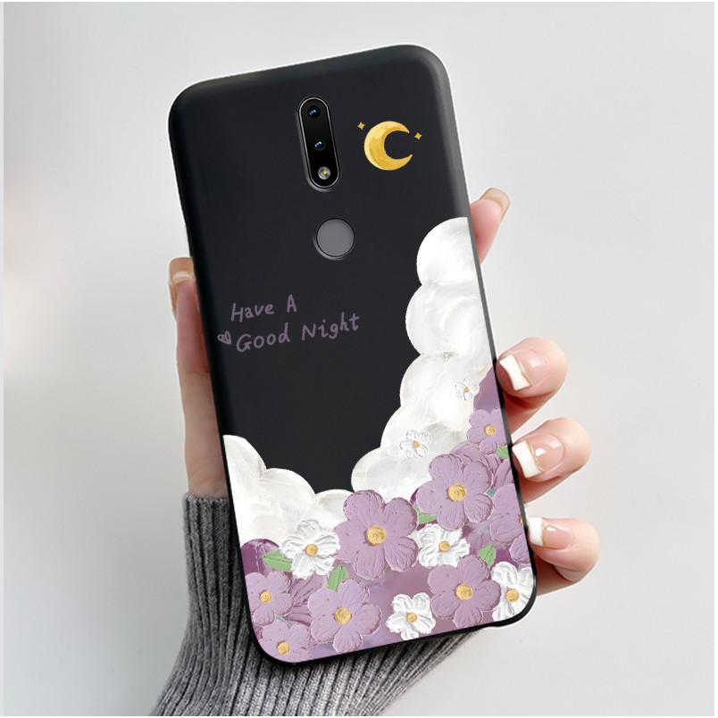 Cute Case For Nokia 4.2/Nokia 3/Nokia 3.1/Nokia3.2 Funda Capa Printing Shell Protective Cover Soft Silicone Cartoon Black Casing