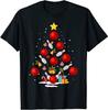 Funny Bowling Christmas Tree Lights Xmas T-Shirt S-3XL Q2334