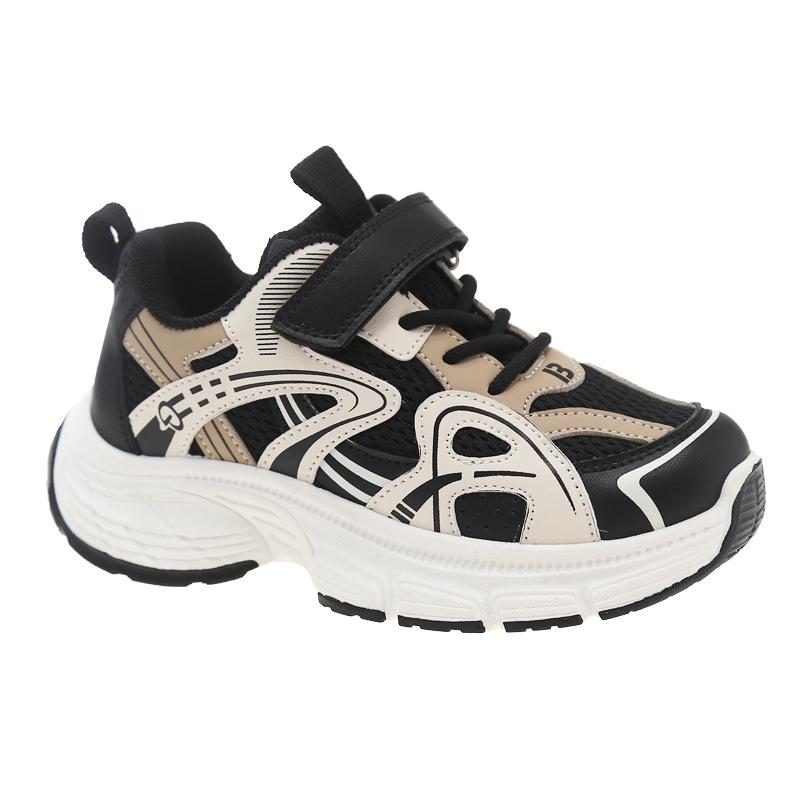 2025 осень детская обувь мужская обувь для детей среднего и старшего возраста обувь для девочек тренд папины кроссовки кожаный верх кроссовки для бега