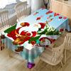 Необрастающая скатерть с принтом Санта-Клауса, ресторанная годичная кухонная скатерть, прямоугольная скатерть для украшения журнального столика