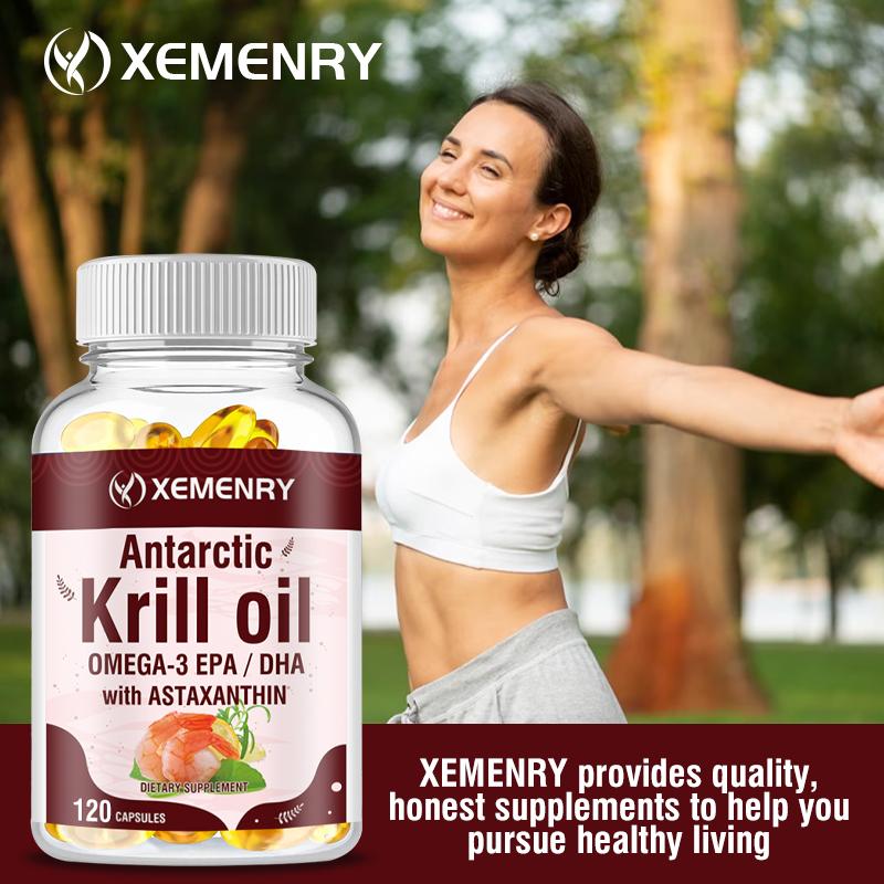 XEMENRY - 2000mg Antarctic Krill Oil Softgels - Heart, Brain, and Joint Health