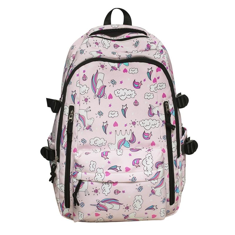 Рюкзак с принтом граффити большой емкости для школьников младших классов, школьная сумка для путешествий на открытом воздухе