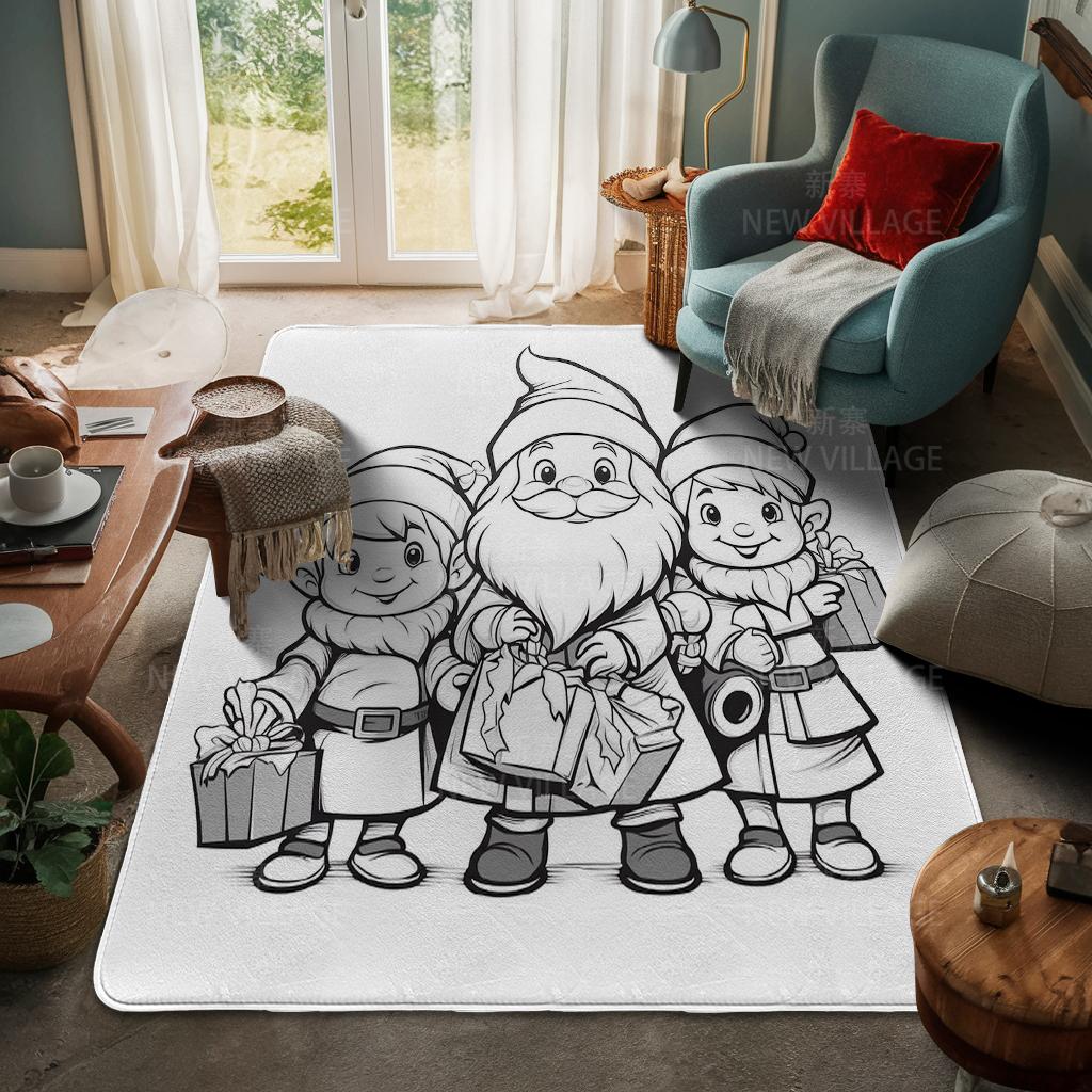 Ковер у входа в дом Домашний коврик у двери Гостиная Ванная Комната Ноги ванная комната Нескользящие коврики с водопоглощением для ванной Счастливого Рождества зима