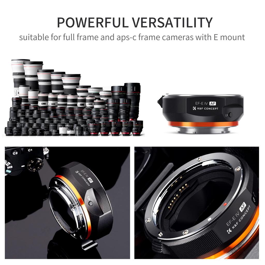 КОНЦЕПТ Адаптер крепления для объективов с креплением Canon EF на Sony E Mount NEX Электронный адаптер крепления с регулируемым автофокусом и изображением