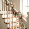 67" Artificial Flowers Vines Garland Fake Morning Glory Hanging Vines Faux Silk Spring Floral Garland for Mantel Wall Fence Wedding Banquet Decor