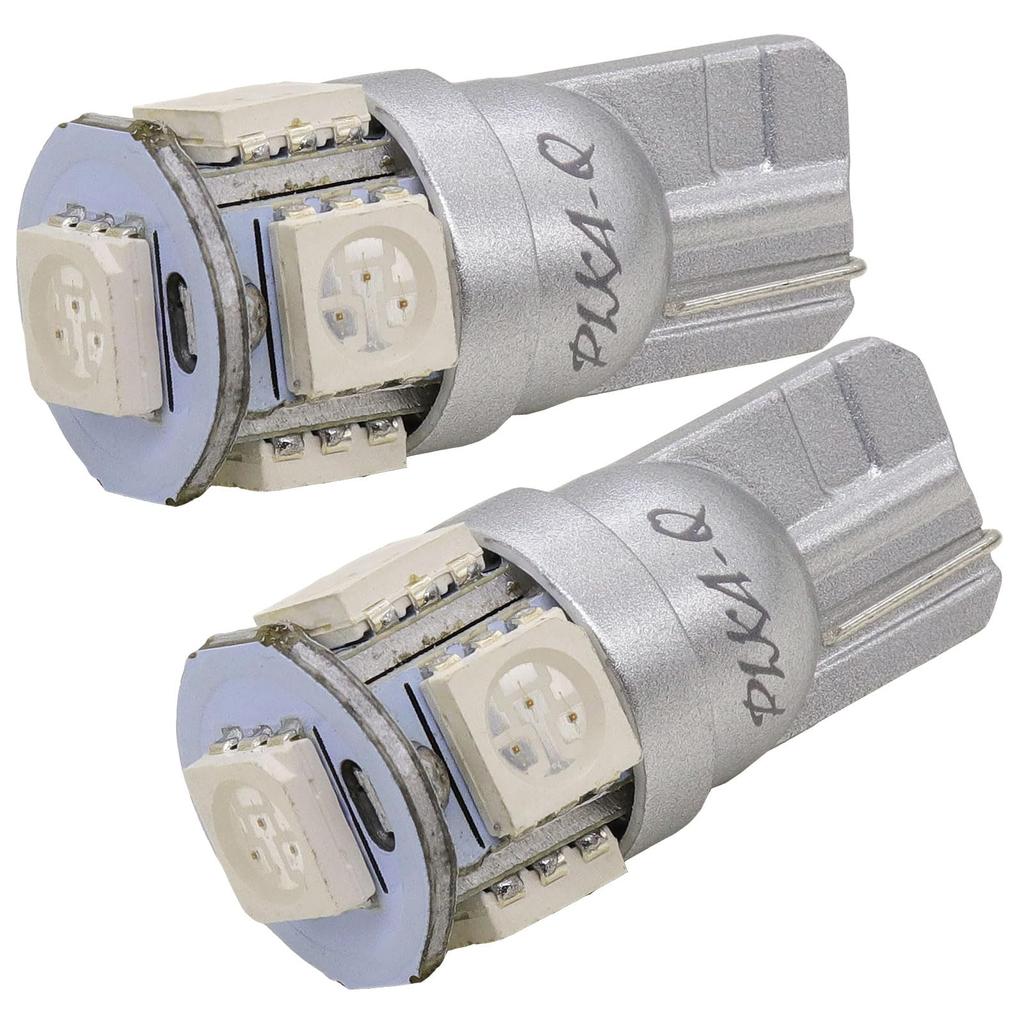 Pikakyu LED Rear Small Lamps for Nissan Note Late Aluminum Part Number 20251 [E12 Series, Model], T10, 5-LED, Red, Base, 2-Piece Set, 18-Month