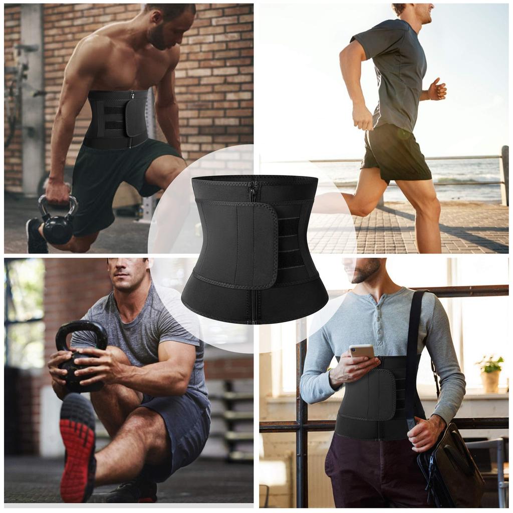 Men Waist Trainer Corsets Sauna Sweat Belt  Fitness Trimmer Cincher Workout Shapewear for Weight Loss Slimming Body Shaper