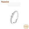 Tancise Classic 925 Sterling Silver Zircon Ring Ladies Jewelry Wedding Promise Party Gift