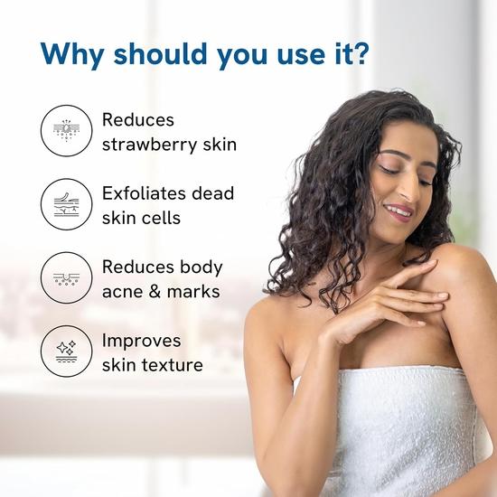 Be Bodywise Strawberry Skin Pack | With 1% SA Body Wash, 5% Lactic Acid Body Lotion & 10% AHA Scrub | Exfoliates | 650ml