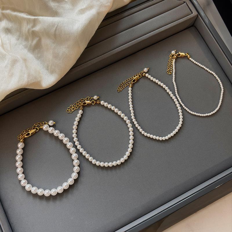 Высококлассный браслет из австралийского белого жемчуга, женский барочный ретро-браслет с бисером из миллефиори, изысканная ручная работа