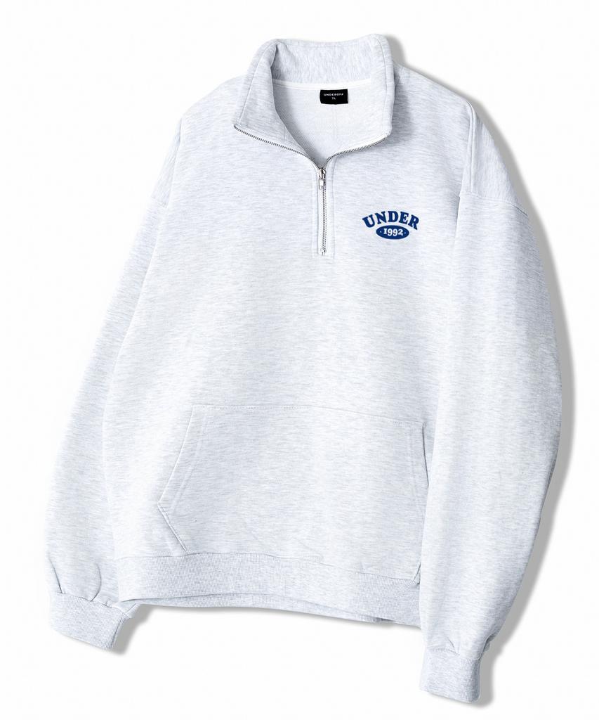 Свитшот оверсайз с полумолнией UNDEROFF Under Circle Sweat Черный