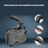 DSLR Wood Handle with 1/4 and 3/8 Threaded Holes Includes Cold Shoe Mounts Adapters for Camera Cage Rig