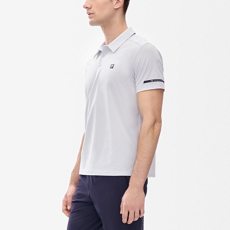 FILA Athletics Polo Shirts Men's Earth Gray Polo Collar Moderate Straight Fit A11M231121F-GY