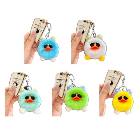 Yousheng Детский брелок в виде утки Имитация кролика Плюшевый брелок Подвеска Сумки Телефоны Машины Универсальное украшение Модный аксессуар