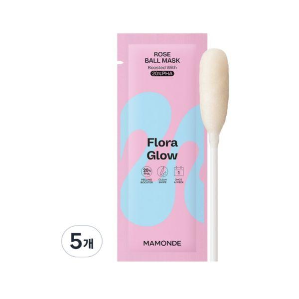 Mamonde Flora Glow Маска-шарик Роза Сияние и Увлажнение 3,5 мл x 5 шт.