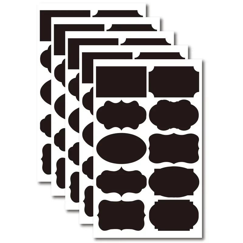 1PCS Blackboard Stickers Waterproof Chalkboard Kitchen Spice Label Sticker Home Jars Bottles Tags Blackboard Labels White Marker