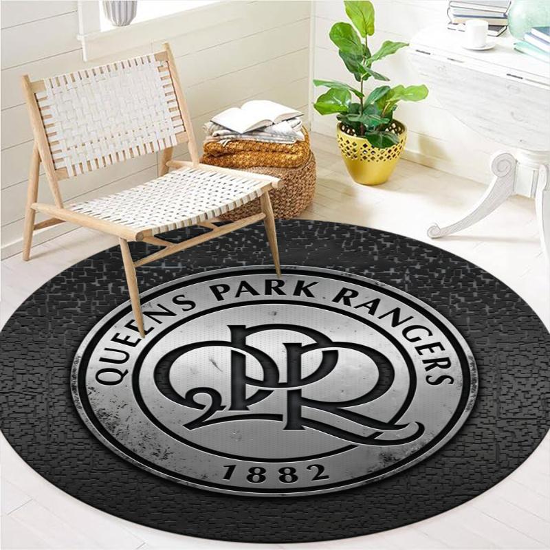 Коврик для пола Queens Park Rangers QPR Круглый, Ковер для гостиной, спальни, дивана, игровой комнаты, Декор, Нескользящий коврик