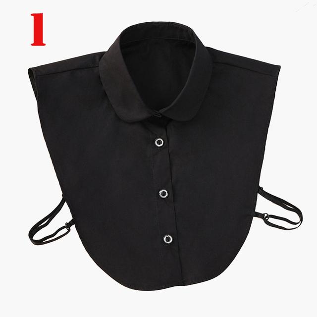 Front Tie White Fake Collar Stand Beads Detachable Collar Fake Women Vintage Crystal Lace Ladies False Blouse Collar Half Shirt