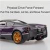 AAZV1 1:24 Huayra Revuelto Spray Model Toy Sports Cars Alloy Diecast Pull Back Shock Absorption Sound Light Simulation Mini Supercars