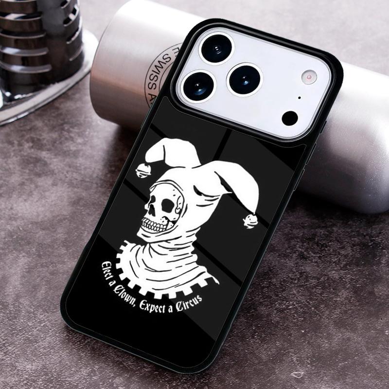 Чехол для телефона 'Череп с костями и клоун' для iPhone 17 16 15 14 13 12 11 Pro Max Plus 17Air Мягкий силиконовый чехол