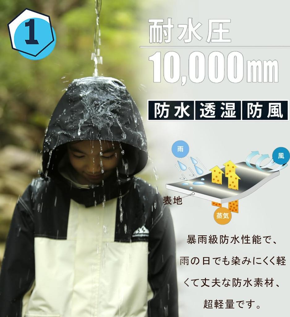 sunyhom Raincoat for Girls and Perfect for School Camping and Suitable for and School Entrance Waterproof and with Storage for Elementary and Junior