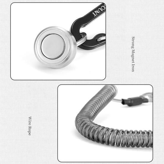 Ретрактор для рыболовной сети нахлыстом Широко используемый ретрактор с магнитным зажимом и выдвижным спиральным ремешком-карабином