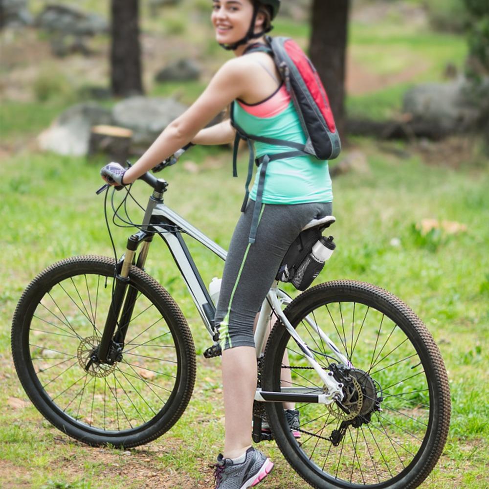 Polyester Bike Saddle Bag with Reflective Cycle Storage Bag Bike Under Seat Pack Mountain Bike