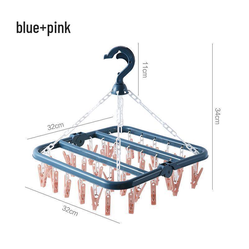 Прочная многофункциональная сушилка для одежды с 32 прищепками и вешалка для носков