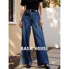 Базовые женские ретро-джинсы Basic House с высокой талией и широкими штанинами