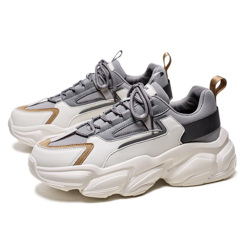 Обувь мужская обувь весна новая мужская спортивная обувь повседневная обувь для бега на платформе увеличивающая рост белая обувь модная обувь для папы